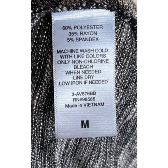 ava james Womens Medium Long Tunic Sleeveless Sweater Gray Black Heather - Picture 4 of 5